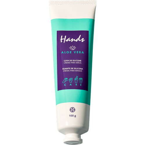 Hands Guante Silicona Crema Manos Aloe Vera 100g